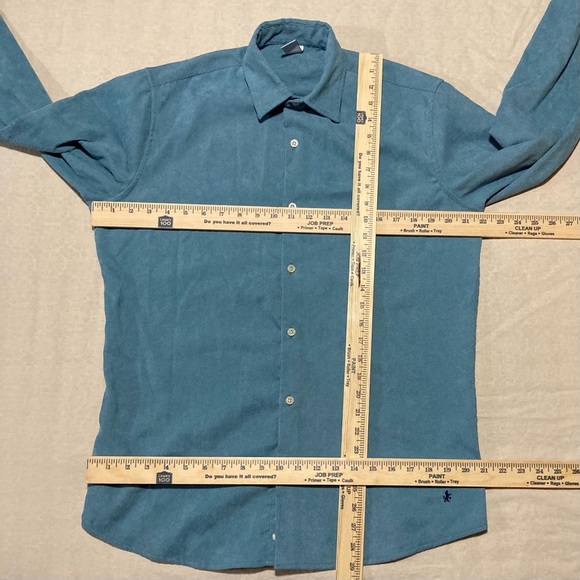 Felix Sky Blue Corduroy Button Down Shirt - Picture 2 of 11